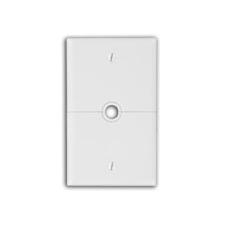 1-Gang .625-Inch, Hole Device Telephone/Cable Wallplate, Box Mount, Horizontal Split Plate, White