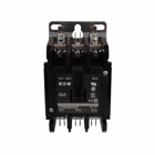 Eaton definite purpose contactor, Quick, 25A, 110-120 Vac, 50/60 Hz, Open with metal mounting plate, 15-50A, two- and three-pole, 25A, Contactor, Three-pole, 35A, Screw/pressure plate and quick connect terminal (side-by-side), Non-reversing