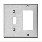 2-Gang 1-Toggle, Decora/GFCI Device Combination Wallplate, Device Mount, Stainless Steel