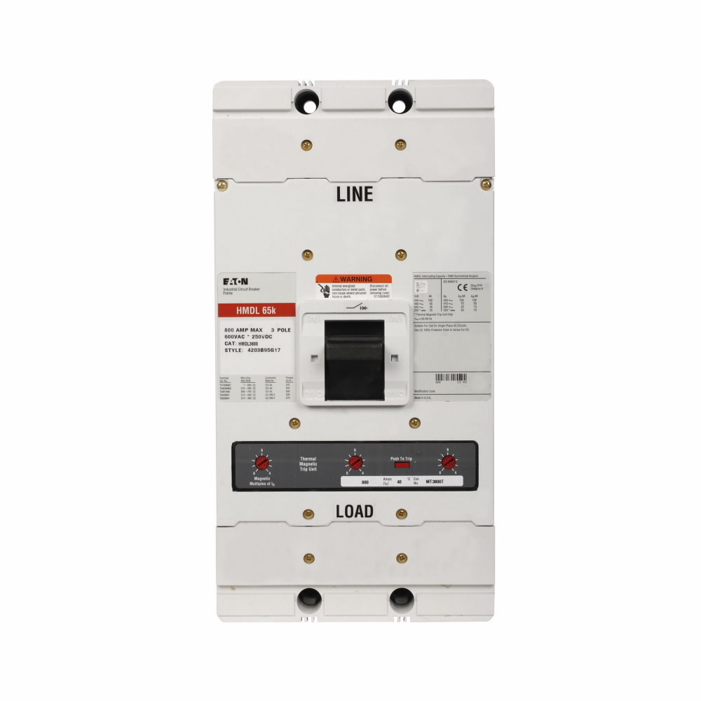 TYPE HMDL 3P 500 AMP CIRCUIT BRKR w/TERM