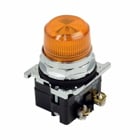 Eaton 10250T pushbutton, Heavy-duty watertight and oiltight selector switch, Standard actuator, LED, Full voltage, NEMA 3, 3R, 4, 4X, 12, 13, Amber, Plastic, 24 Vac/dc