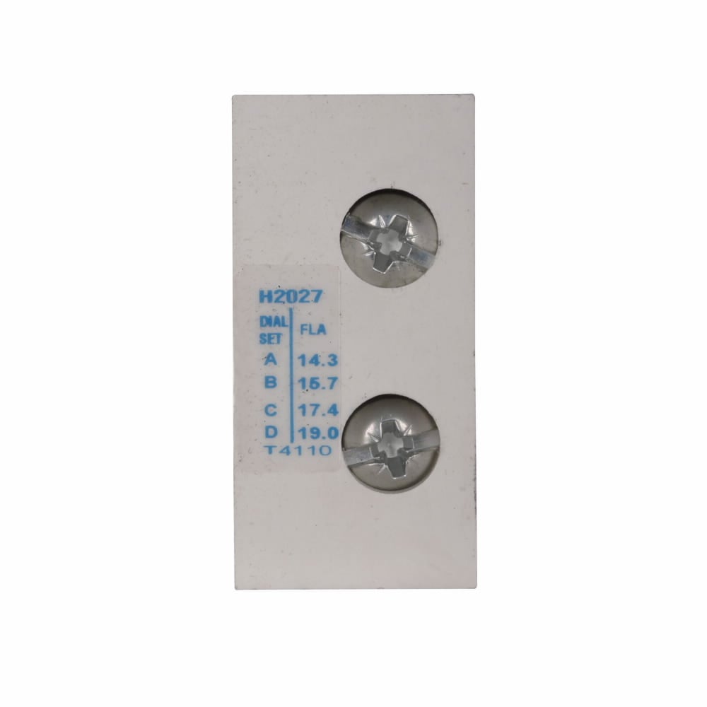 Freedom Standard Trip Heater Pack, Standard Trip, Class 20 , NEMA, IEC , full load range 14.3A 15.7A 17.4A 19A Dial positions A B C D respectively, overload relay 105 or 144A