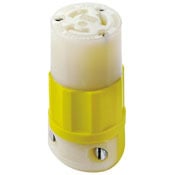 15 Amp, 125 Volt, NEMA L5-15R, 2P, 3W, Locking Connector, Industrial Grade, Grounding - Yellow-White