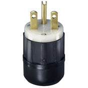 15 Amp, 250 Volt, Plug, Industrial Grade, Straight Blade, Grounding, Yellow-White
