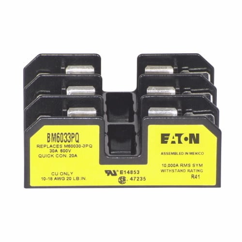 3P CLASS R 30A 600V FUSE BLOCK