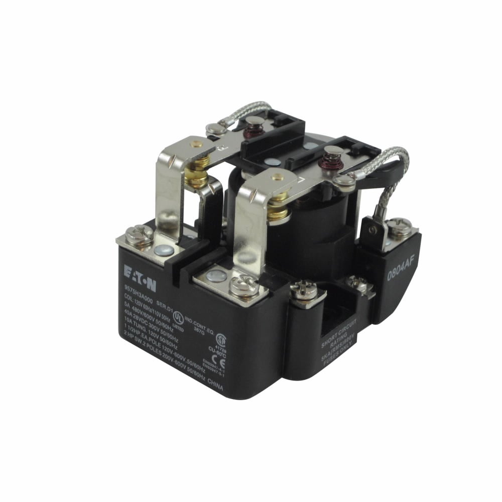 Eaton 9575H Series 3000 Type AA General Purpose Relay, Panel mount, 110/120V coil voltage, 50/60 Hz, DPDT contact configuration