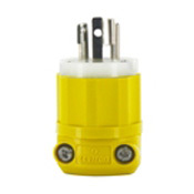 15 Amp, 250 Volt, NEMA L6-15P, 2P, 3W, Locking Plug, Industrial Grade, Grounding, Corrosion Resistant - Yellow-White