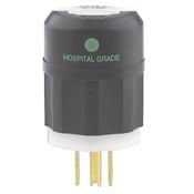 20 Amp, 125 Volt, Plug, Straight Blade, Hospital Grade, Grounding, Black-White