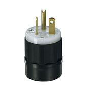 20 Amp, 250 Volt, Straight Blade, Plug, Industrial Grade, Grounding, Yellow-White