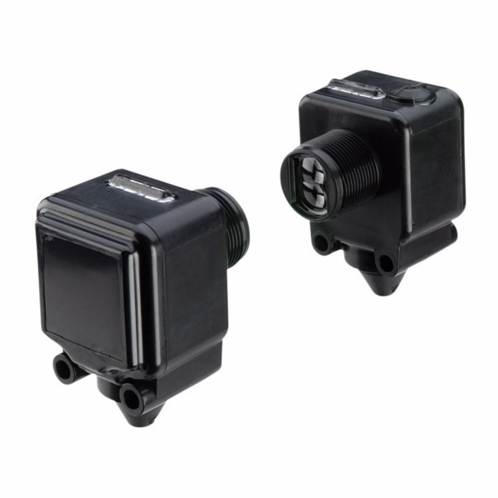 Eaton SM Series Rectangular Body Photoelectric Sensor, Photoelectric, Sensor dist: 49 Ft., Lens: polycarbonate cable jacket: PVC body: Cycoloy encl, 100 mA max DC, 100 mA at 30 Vdc, 4 Pin M12 Connector, 10-30 Vdc input