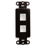 QuickPort Decora Wall Plate Insert, 2-Port, Brown