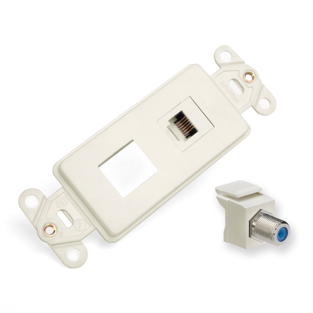  Decora Wall Jack Insert Kit, 6P6C X F, 110 Style