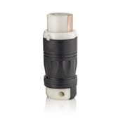 50 Amp, 250 Volt DC/600 Volt AC, NEMA Non-NEMA, 3P, 4W, Locking Connector, Industrial Grade, Grounding - Black-White