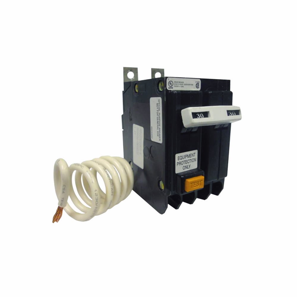 Eaton QB GFCI circuit breaker,Ground fault circuit breaker,30A,10 kAIC,Two-pole,120/240V,Non-Interchangeable,QBGF