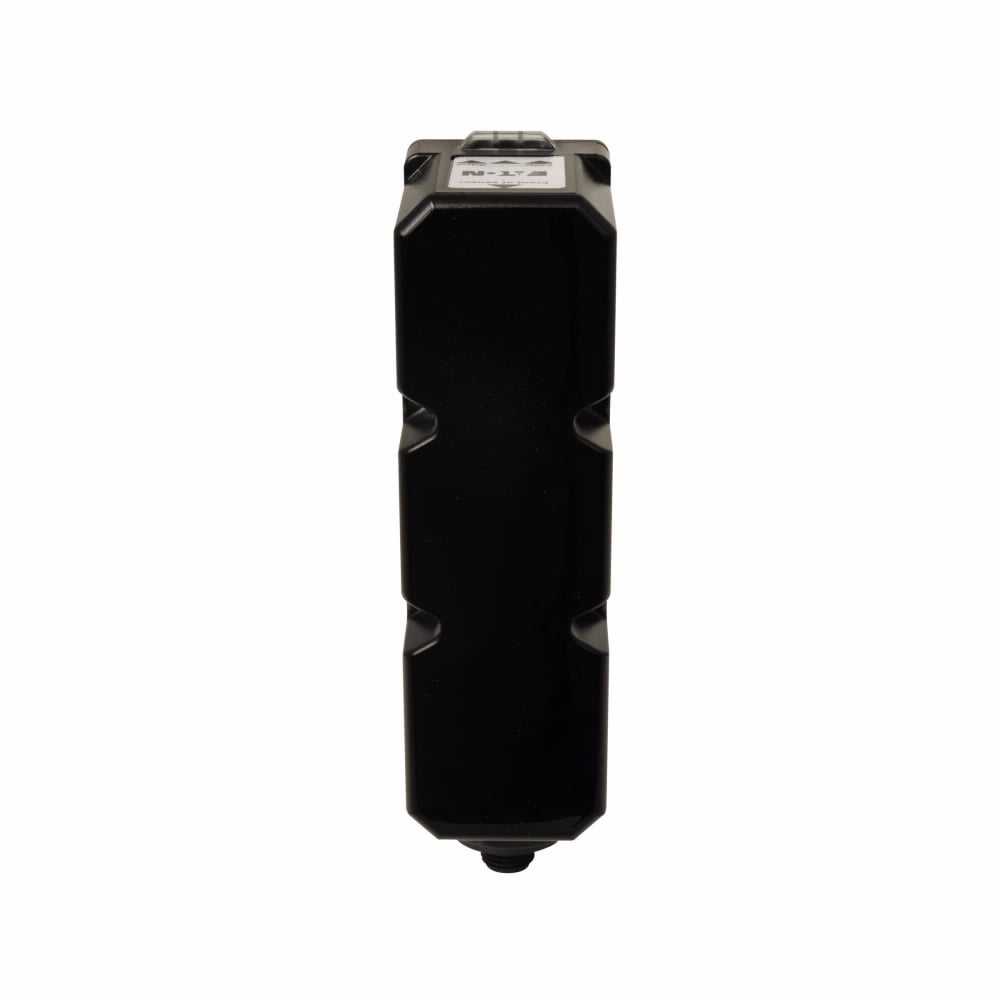 Eaton Long Range Perfect Prox Photoelectric Sensor, E67, Back Ground Suppression, Right Angle, Light, Output ON (red), power applied to sensor (green), Dual key micro, 75 mA AC/DC at 20-132 Vac/dc, 4 pin, 20-132 Vac, 20-132 Vdc
