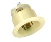 20 Amp, 120/208 Volt- 3PY, Flanged Inlet Locking Receptacle, Industrial Grade, Non-Grounding, White