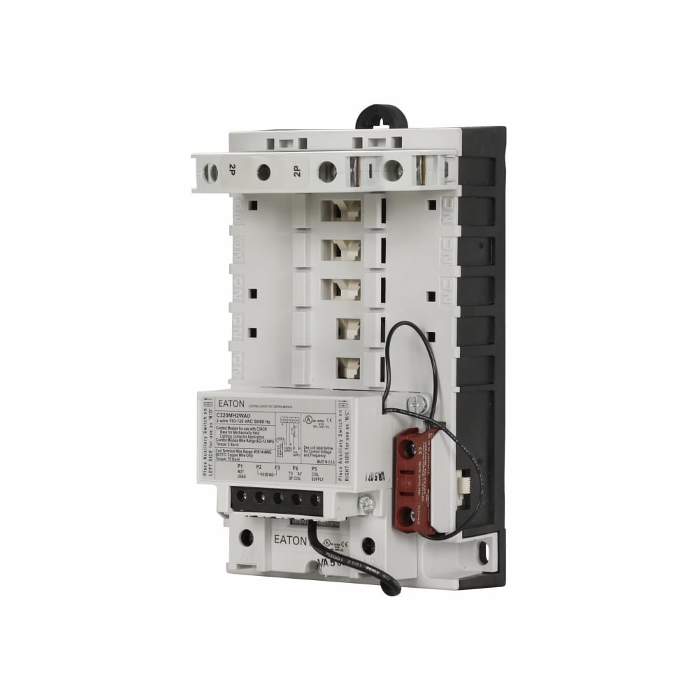 NEMA Mechanically Held Lighting Contactor, 6NO 0NC contacts, 30A, C30 series, 120V, Six-pole, Two-wire