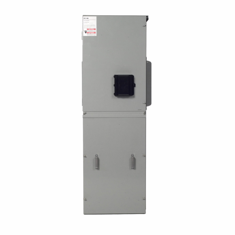 Eaton main circuit breaker, Group Metering, EUSERC, KD main breaker, 400A, Single-phase, 120/240V, 65 kAIC, Crimp lug landing pads (no lugs included), Three-wire, NEMA 3R enclosure, Aluminum bus, Overhead/underground feed