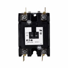 Eaton definite purpose contactor, Quick, 50A, 110-120 Vac, 50/60 Hz, Open with metal mounting plate, 15-50A, two- and three-pole, 50A, Contactor, Two-pole, 65A, Box lugs (posidrive setscrew) and quick connect terminals (side-by-side)