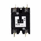 Eaton definite purpose contactor, Quick, 60A, 110-120 Vac, 50/60 Hz, Open with metal mounting plate, 15-50A, two- and three-pole, 60A, Contactor, Two-pole, 75A, Box lugs (posidrive setscrew) and quick connect terminals (side-by-side)