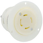 30 Amp, 120/208 Volt- 3PY, Flanged Outlet Locking Receptacle, Industrial Grade, Non-Grounding, White