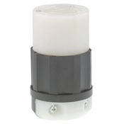 30 Amp, 277 Volt, NEMA L7-30R, 2P, 3W, Locking Connector, Industrial Grade, Grounding - Black-White