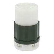 30 Amp, 600 Volt 3-Phase, NEMA L13-30R, 3P, 3W, Locking Connector, Industrial Grade, Non-Grounding - Black-White