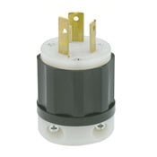 30 Amp, 480 Volt 3-Phase, NEMA L12-30P, 3P, 3W, Locking Plug, Industrial Grade, Non-Grounding - Black-White