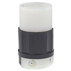 20 Amp, 277 Volt, NEMA L7-20R, 2P, 3W, Locking Connector, Industrial Grade, Grounding - Black-White