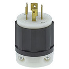 20 Amp, 250 Volt 3-phase, NEMA L15-20P, 3P, 4W, Locking Plug, Industrial Grade, Grounding - Black-White