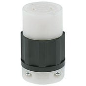 20 Amp, 250 Volt 3-phase, NEMA L15-20R, 3P, 4W, Locking Connector, Industrial Grade, Grounding - Black-White