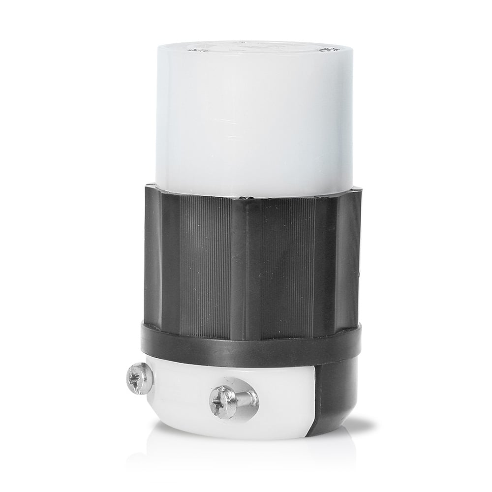 20 Amp, 480 Volt 3-phase, NEMA L16-20R, 3P, 4W, locking connector, industrial grade, grounding - Black-White