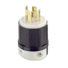 30 Amp, 277/480 Volt 3PY, NEMA L19-30P, 4P, 4W, Locking Plug, Industrial Grade, Non-Grounding - Black-White