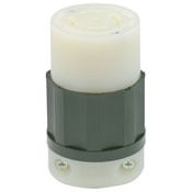 30 Amp, 347/600 Volt 3PY, NEMA L20-30R, 4P, 4W, Locking Connector, Industrial Grade, Non-Grounding - Black-White