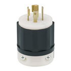 20 Amp, 347/600 Volt 3PY, NEMA L23-20P, 4P, 5W, Locking Plug, Industrial Grade, Grounding - Black-White