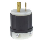 20 Amp, 250 Volt 3-Phase, NEMA L11-20P, 3P, 3W, Locking Plug, Industrial Grade, Non-Grounding - Black-White