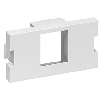 MOS Insert, 1-port QuickPort Adapter, 1 unit high, white
