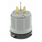 20-Amp, 125-Volt, Plug, Straight Blade, Industrial Grade, Non-Grounding, Gray