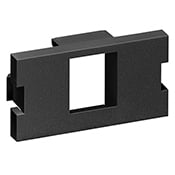 MOS Insert, 1-port QuickPort Adapter, 1 unit high, black