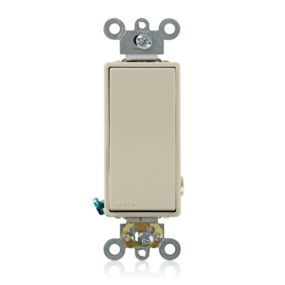 20-Amp 120/277-Volt Decora Plus Rocker Single-Pole AC Quiet Switch, Ivory