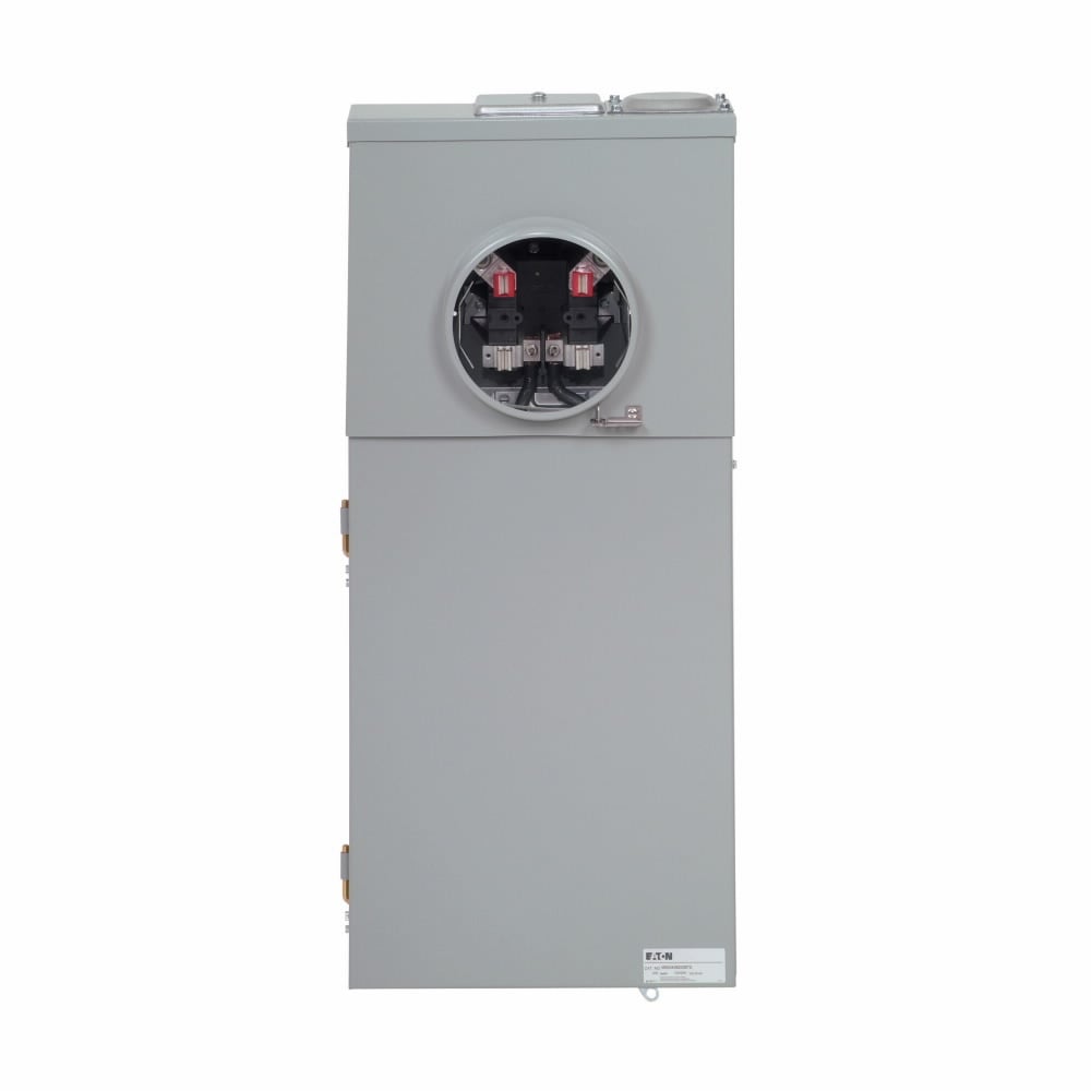 Eaton resi meter breaker, All-in-ones, 200A, C, Aluminum, NEMA 3R, Bottom and top, #6-350 kcm10 kAIC, #6-350 kcmBW2200, Surface mounting, 40, Four-jaw, 1, 20, Single-phase, Ringless, Used with BR breakers,120/240 Vac