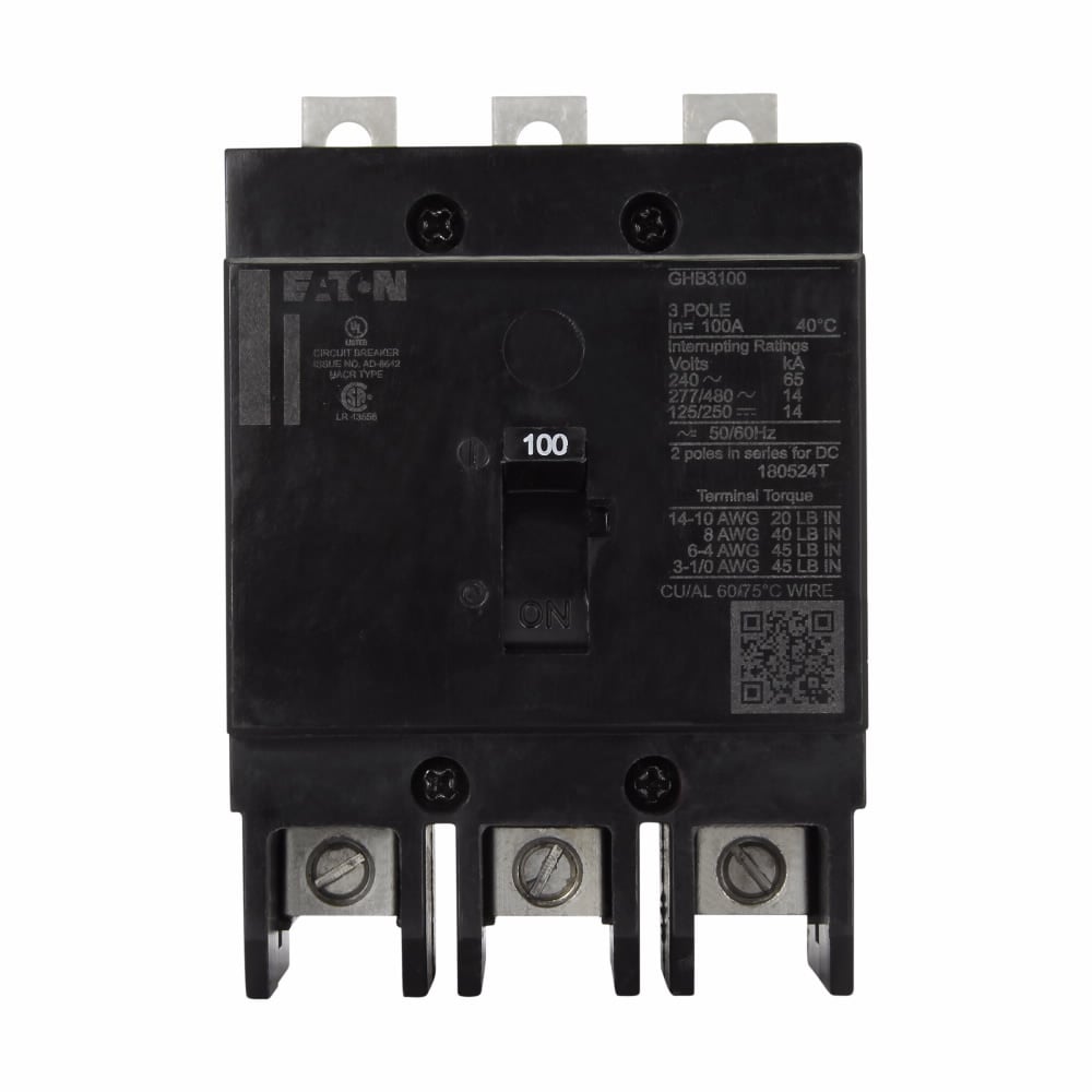 GHB 3P 20A 277/480VAC MAX 125/250VDC MAX