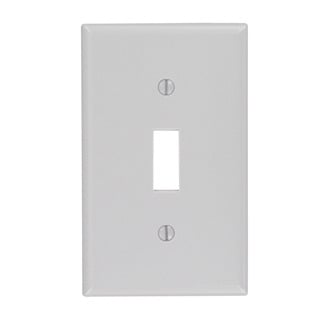 1-Gang Toggle Device Switch Wallplate, Standard Size, Thermoset, Device Mount, Gray