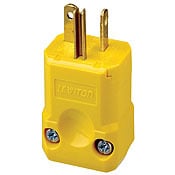 20 Amp, 250 Volt, Industrial Grade, Plug, Straight Blade, Grounding, Python, Yellow