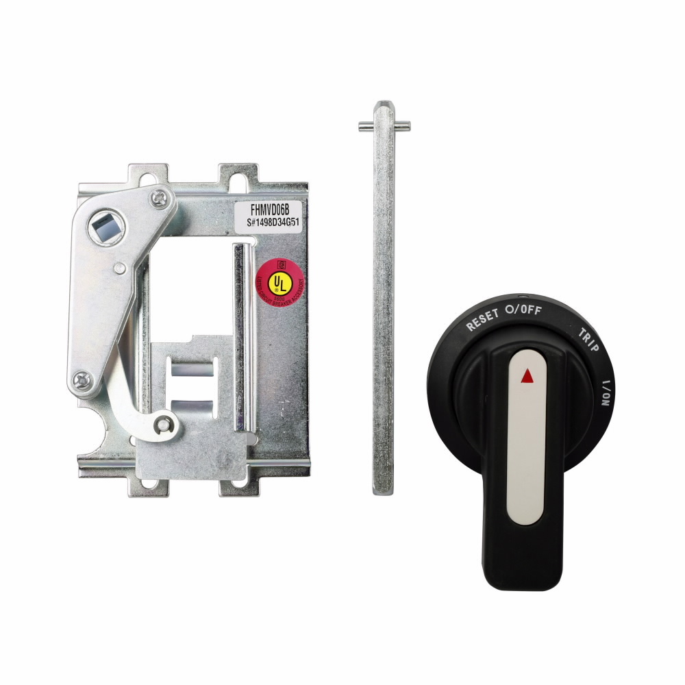 Eaton molded case circuit breaker accessory handle mechanism, Universal rotary, F-Frame, Frame J-K, Black, Series C, 6 in