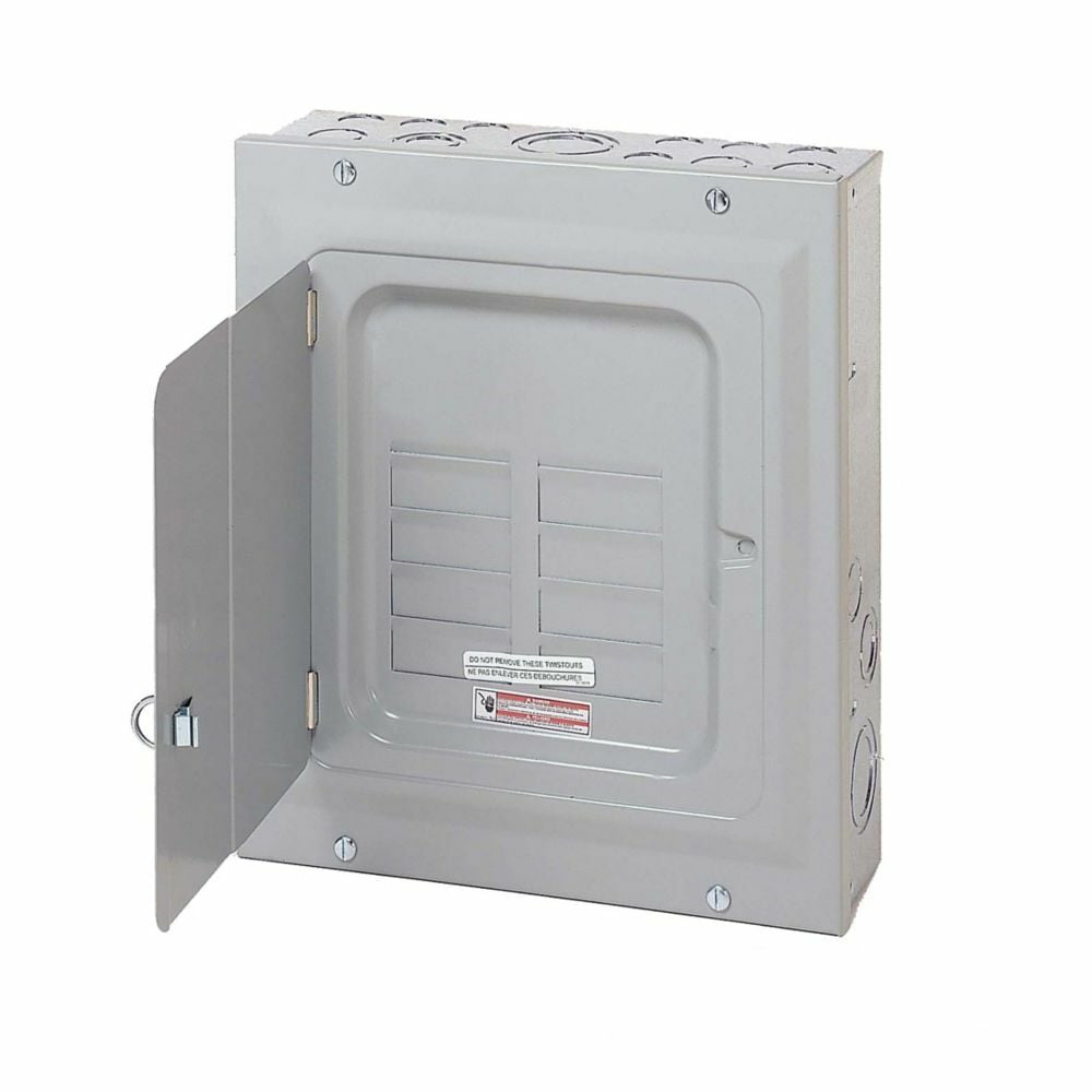 Eaton Eaton BR main lug loadcenter, 125 A,7,Aluminum, NEMA 1,Metallic,10 kAIC,BR,Surface,NEMA 1,12 Circuits,Twenty-four pole,6 Spaces,Three-wire,Single-phase,Type BR 1-inch breakers,120/240V,#14-1 AWG Cu/Al