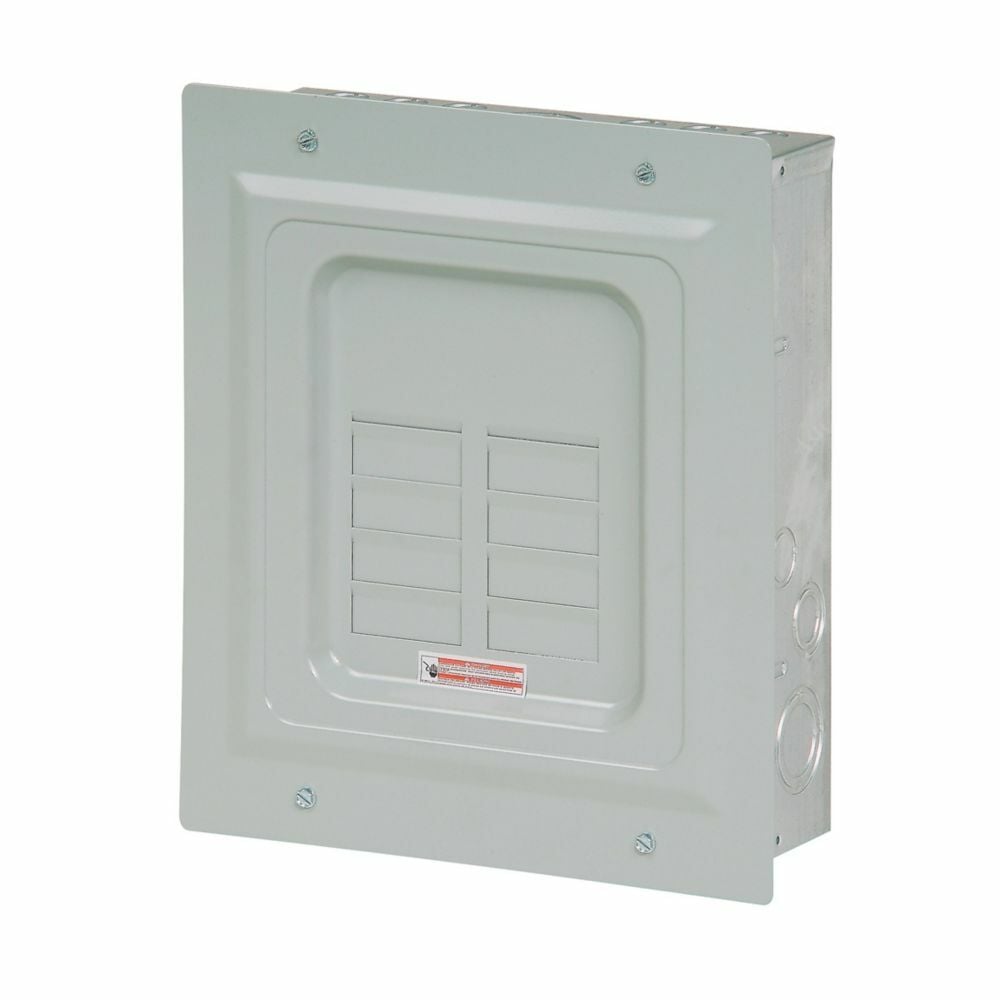 Eaton Eaton BR main lug loadcenter ,Ground bar, current design,Main lug,125 A,7R,Aluminum,Cover included,NEMA 3R,Metallic,10 kAIC,BR,NEMA 3R,12 Circuits,Twenty-four pole,6 Spaces,Three-wire,Single-phase