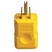 15 Amp, 125 Volt, Industrial Grade, Plug, Straight Blade, Grounding, Python, Yellow