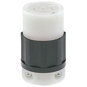 20 Amp, 120/208 Volt 3PY, NEMA L21-20R, 4P, 5W, Locking Connector, Industrial Grade, Grounding - Black-White