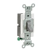 CS115-2GY Grounding Toggle Switch, 120/277 V AC, 15 A, 1/2, 2 hp Power Rating